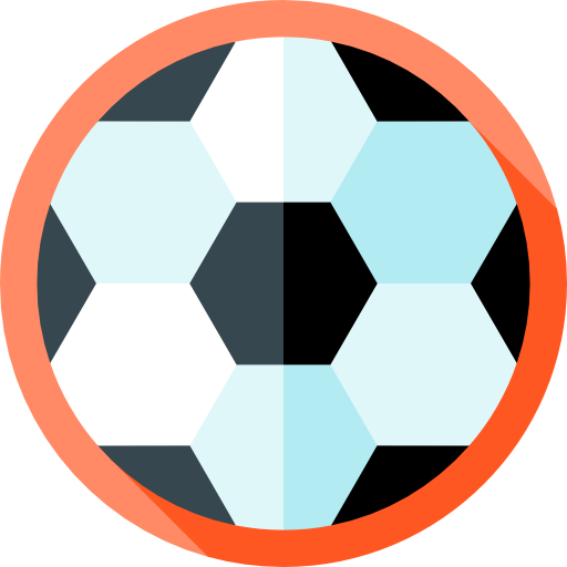 voetbal Flat Circular Flat icoon