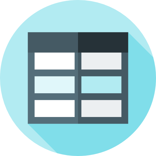 spreadsheet Flat Circular Flat icoon