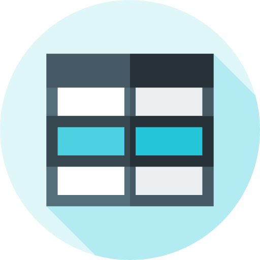 Spreadsheet Flat Circular Flat icon