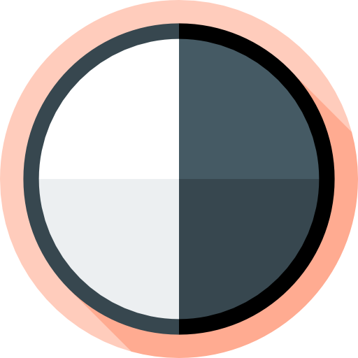 kontrast Flat Circular Flat ikona