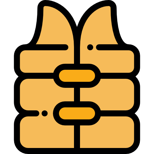 chaleco salvavidas Detailed Rounded Lineal color icono