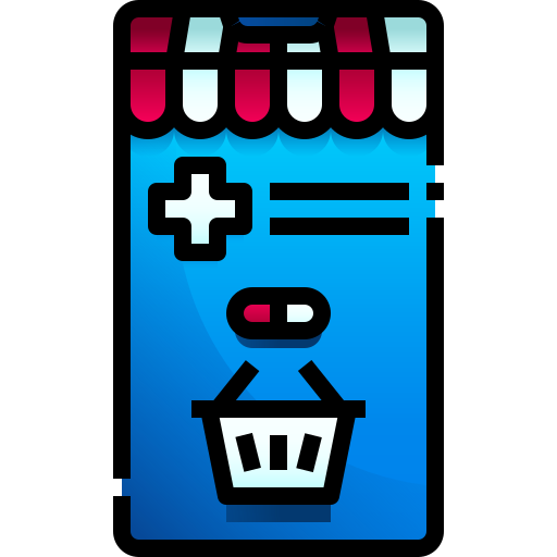 Online pharmacy Justicon Lineal Color icon