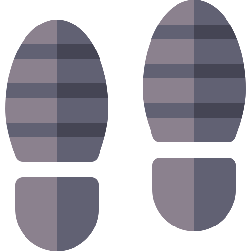 Footprints Basic Rounded Flat icon