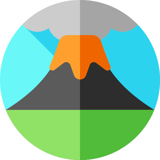 화산 Flat Circular Flat icon