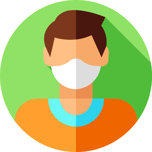 Face mask Flat Circular Flat icon