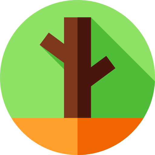 abholzung Flat Circular Flat icon
