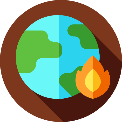 Global warming Flat Circular Flat icon