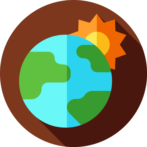 calentamiento global Flat Circular Flat icono
