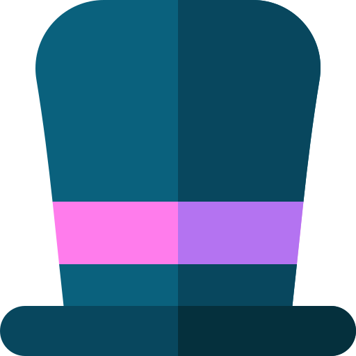 sombrero de mago Basic Rounded Flat icono