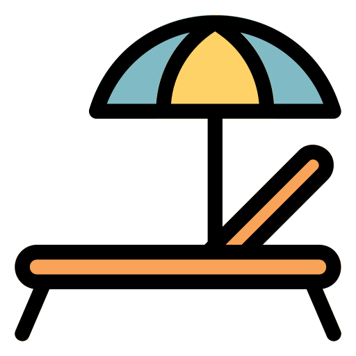 サンベッド Generic Outline Color icon