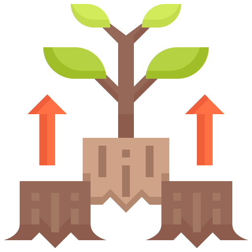 Tree stump Justicon Flat icon
