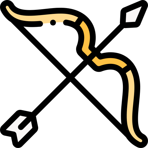 弓と矢 Detailed Rounded Lineal color icon