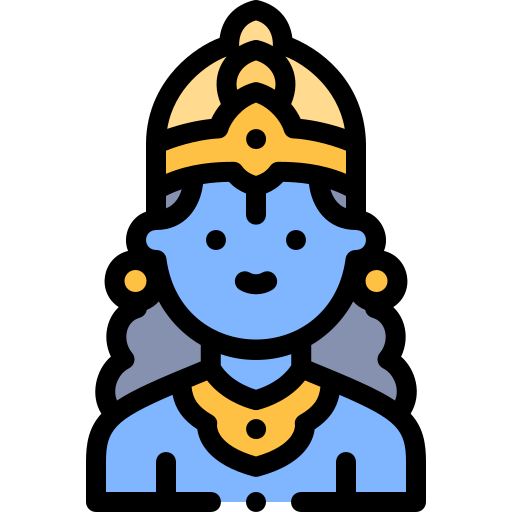 Krishna Detailed Rounded Lineal color icon