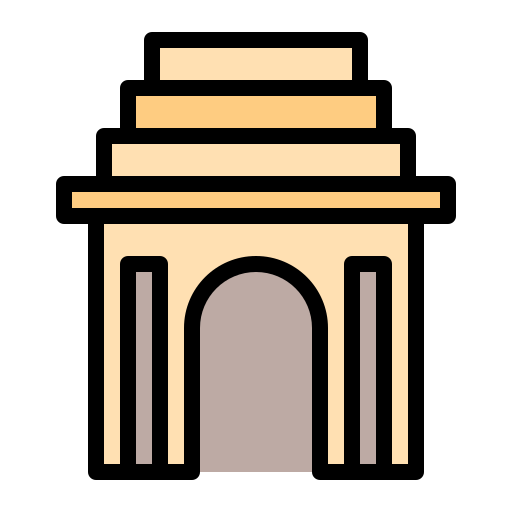 India gate Generic Outline Color icon
