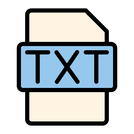 txt 파일 Generic Outline Color icon