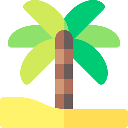 Palm tree Basic Rounded Flat icon