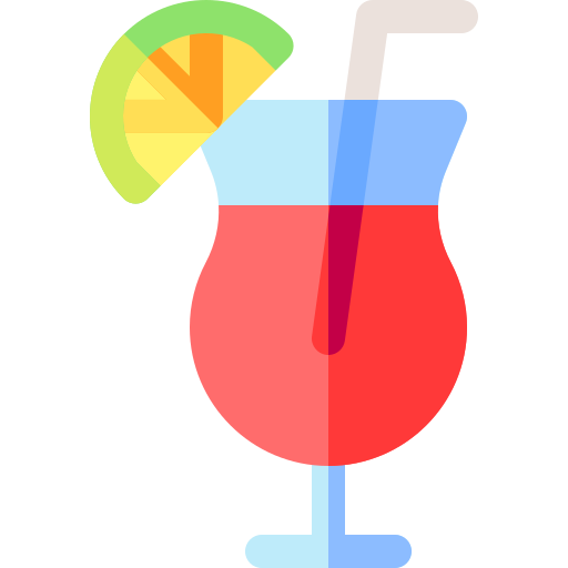 cocktail Basic Rounded Flat icoon