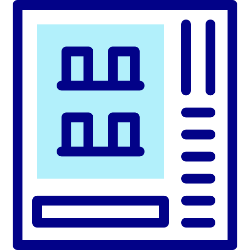 자판기 Detailed Mixed Lineal color icon