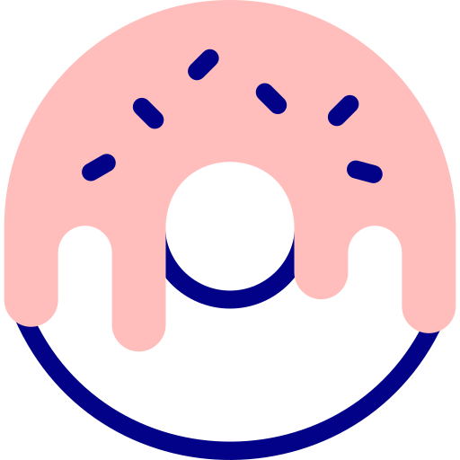 Doughnut Detailed Mixed Lineal color icon