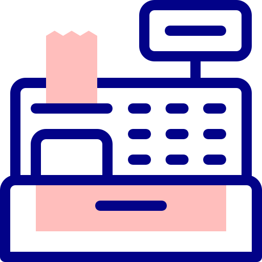 maszyna kasjerska Detailed Mixed Lineal color ikona