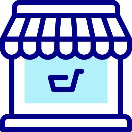 スーパーマーケット Detailed Mixed Lineal color icon