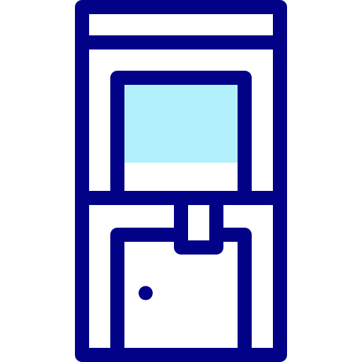 Atm machine Detailed Mixed Lineal color icon