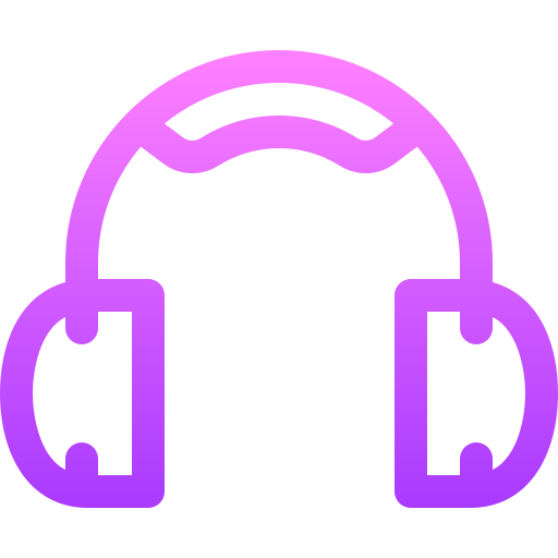 Ear protection Basic Gradient Lineal color icon