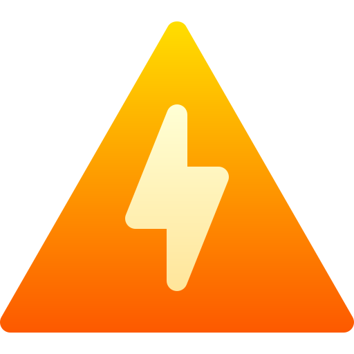 Electrical danger sign Basic Gradient Gradient icon