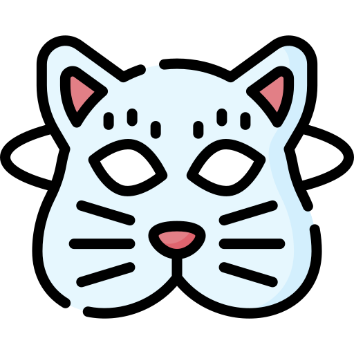 máscara de gato Special Lineal color icono