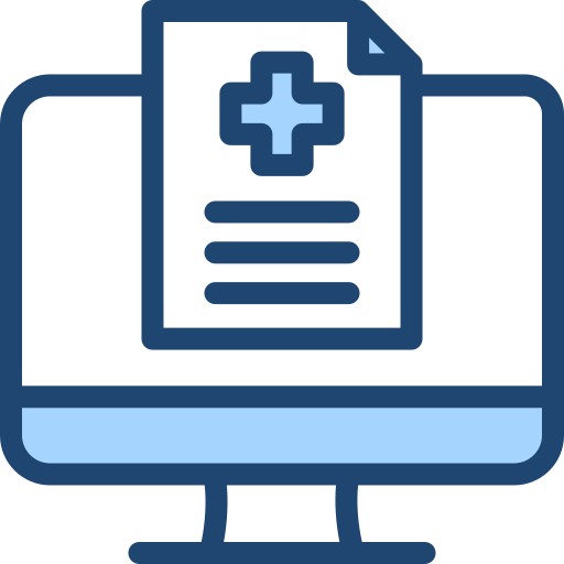 Medical record Generic Blue icon
