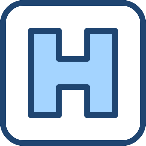 signo de hospital Generic Blue icono