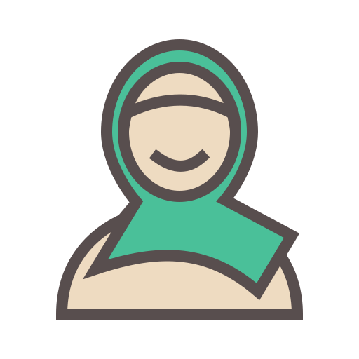Hijab Generic Outline Color icon