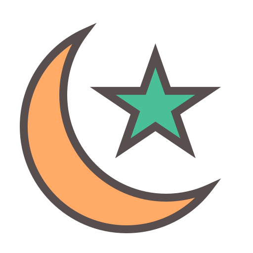 luna e stelle Generic Outline Color icona