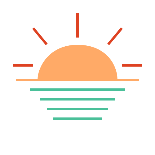 zachód słońca Generic Flat ikona