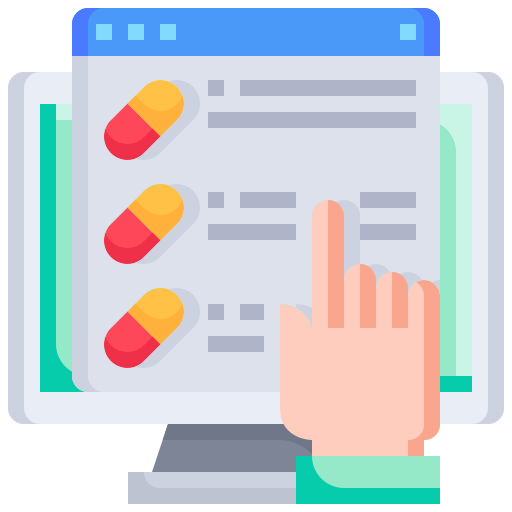 Online pharmacy Justicon Flat icon