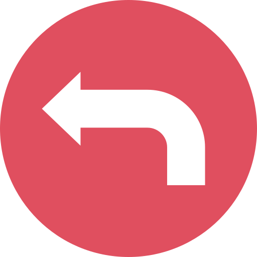 왼쪽으로 돌아 Generic Flat icon