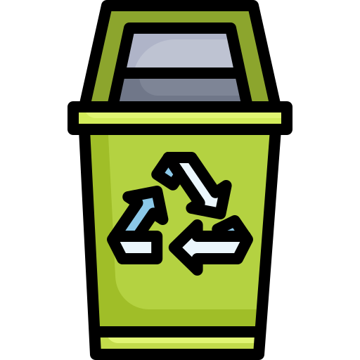 papelera de reciclaje Justicon Lineal Color icono