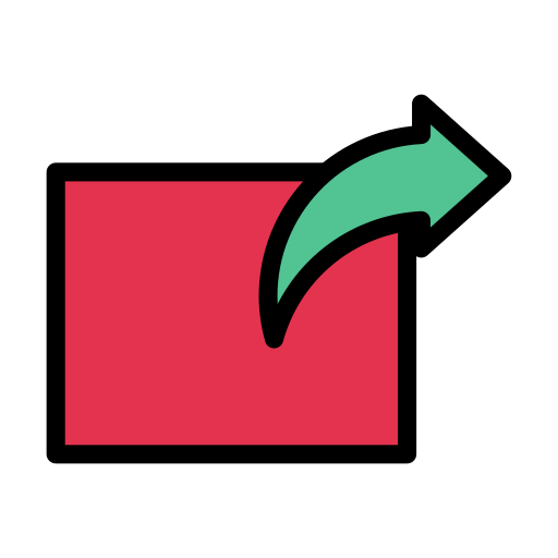 Arrow Vector Stall Lineal Color icon