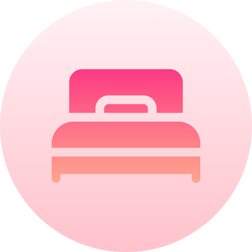 Single bed Basic Gradient Circular icon