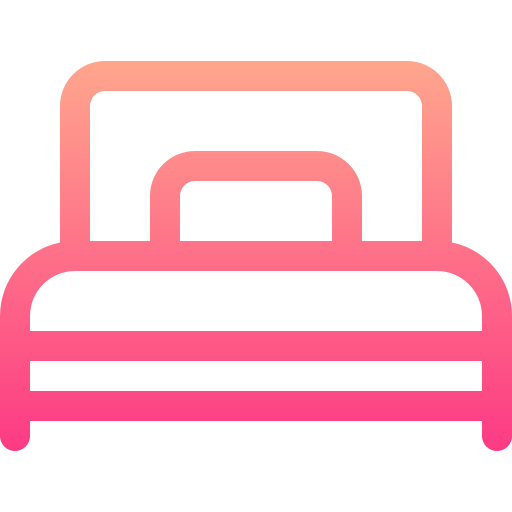 싱글 침대 Basic Gradient Lineal color icon