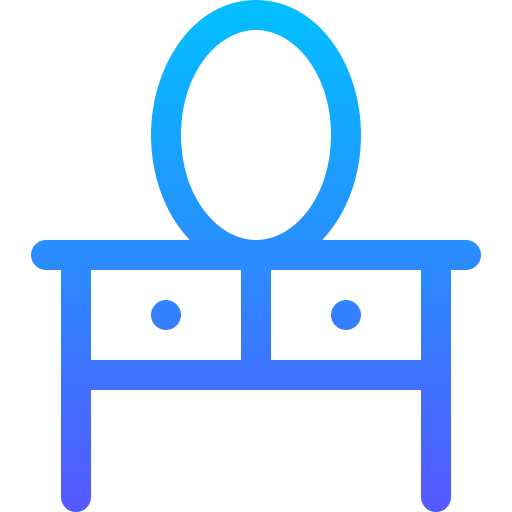 Dressing table Basic Gradient Lineal color icon