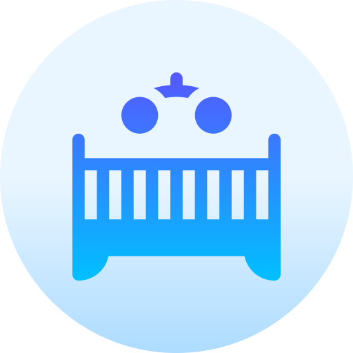 Baby crib Basic Gradient Circular icon