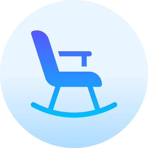 fauteuil à bascule Basic Gradient Circular Icône