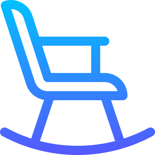 Rocking chair Basic Gradient Lineal color icon