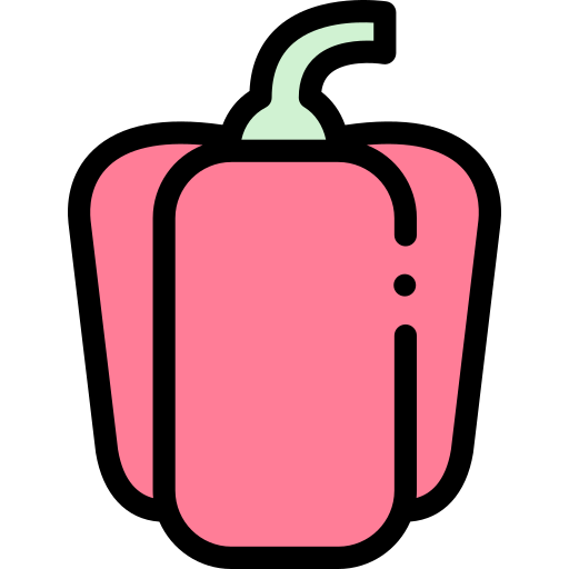 Red pepper Detailed Rounded Lineal color icon
