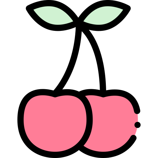 Cherry Detailed Rounded Lineal color icon