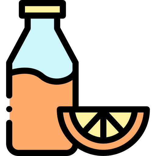 Juice bottle Detailed Rounded Lineal color icon