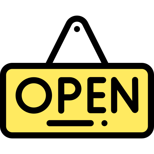 Open sign Detailed Rounded Lineal color icon