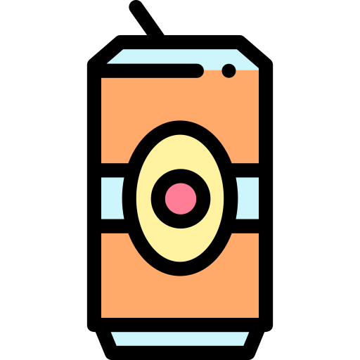 Soft drink Detailed Rounded Lineal color icon
