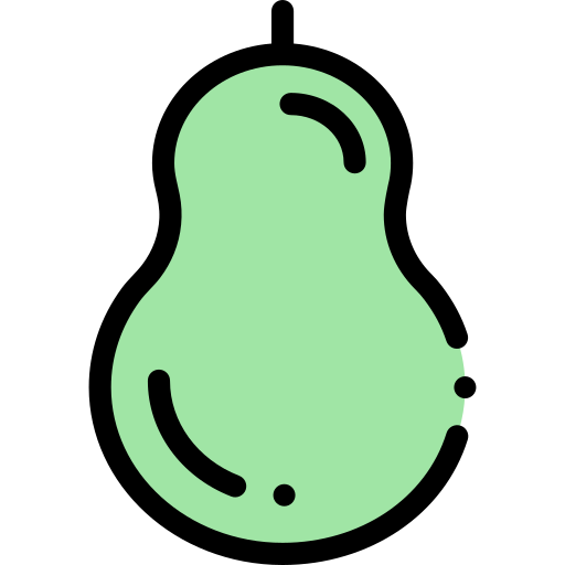 梨 Detailed Rounded Lineal color icon